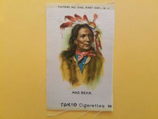 Tokio Cigarettes Mad Bear Native American Indian Chief Tobacco Silk