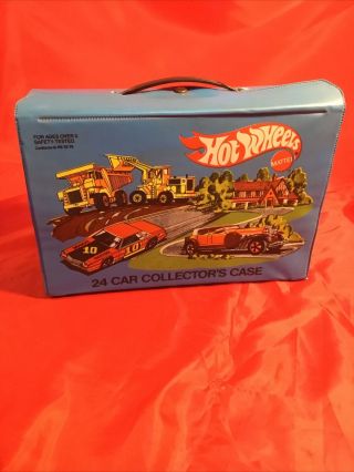 Vintage 1980 Hot Wheels 24 Car Collectors Case With One Insert