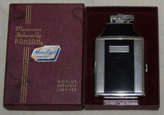 Vintage Ronson Mastercase Cigarette Lighter And Case Combo