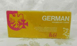 Vtg 1991 German Vocabulary Flash Cards Vis - Ed Foreign Language Study 1000 Cards
