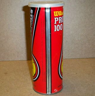 Vintage RARE Wilson PRO 100 Tennis Ball Tin Can /Made in Korea/Sold by Walgreens 2