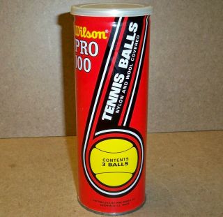 Vintage RARE Wilson PRO 100 Tennis Ball Tin Can /Made in Korea/Sold by Walgreens 3