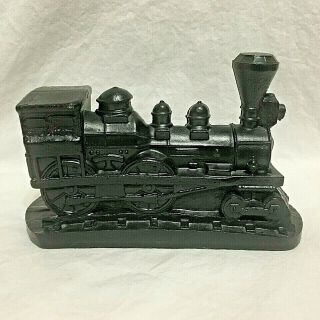 Vintage,  1980,  Locomotive Train Figurine,  Made Of " Coal ",  7 " Long,  Usa