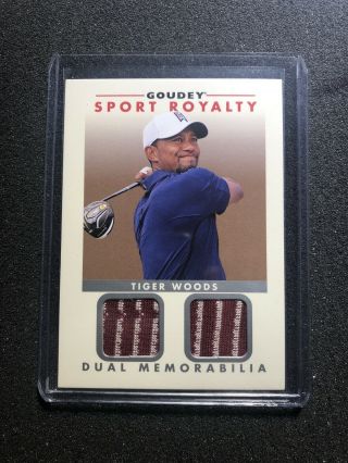 2017 Ud Goodwin Champions Tiger Woods Sports Royalty Dual Shirt Relic A Rare Pga