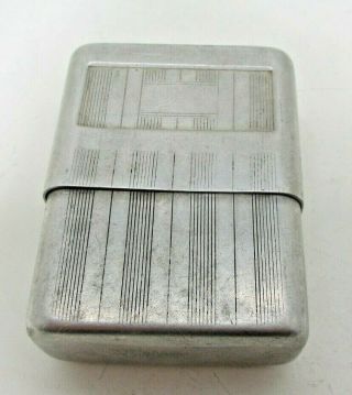 Vintage Aluminum Cigarette Case Park Sherman Co.  Springfield Il