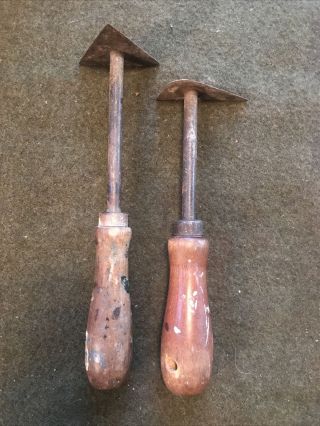 Antique Vintage Wood Handled Scraper Hand Tool Repurpose Decor