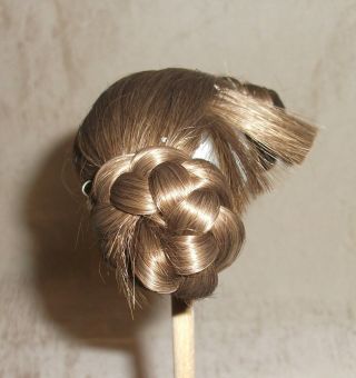 Vintage Brown Dynel Doll Wig Size 7 Coiled Braids Dollspart Store Stock