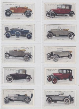 Lambert & Butler Set: Motor Cars A Series 1922