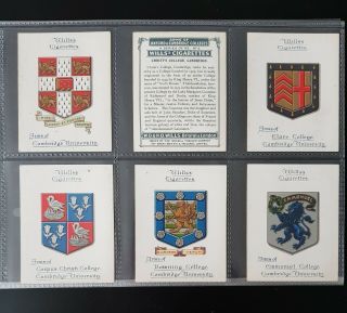 Cigarette Cards - Wills - Arms Of Oxford & Cambridge Colleges - Full Set - Vg