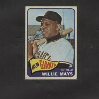 1965 Topps Baseball Willie Mays 250 Giants Legend No Creases