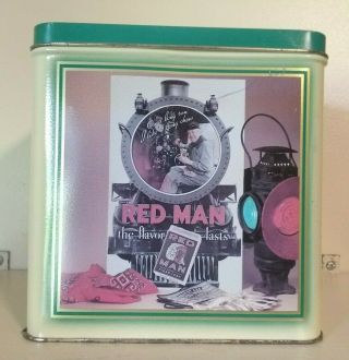 1989 Limited Edition Tin Canister Red Man Chewing Tobacco