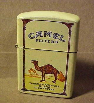 Vintage Camel Filters Cigarettes Advert Pictorial Lighter (courier Dlvr)