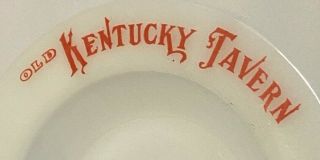 Vtg Old Kentucky Tavern Bourbon Advertising Ashtray Milk Glass Whiskey Bar Usa