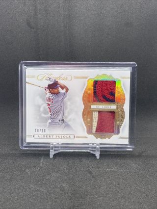 2020 Flawless Albert Pujols Game Worn Patches Gold /10