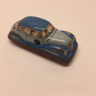Vintage Technofix Tin Litho West Germany Wind Up Tin Litho Toy Car No Key