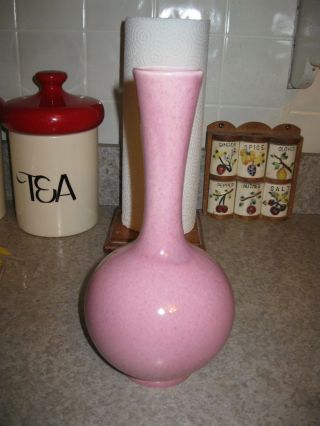 Vintage Red Wing Vase 1557 Pink With Color Flecks In Glaze