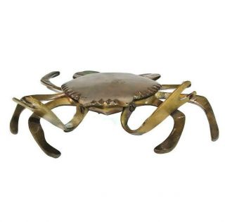 Vintage Solid Brass Crab Hinged Trinket Holder Pincher Cigarette Ashtray Tray