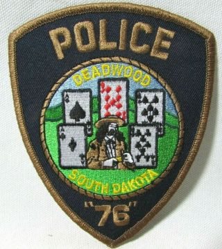 1976 Vintage Deadwood South Dakota Sd Police Shoulder Patch Dead Man 