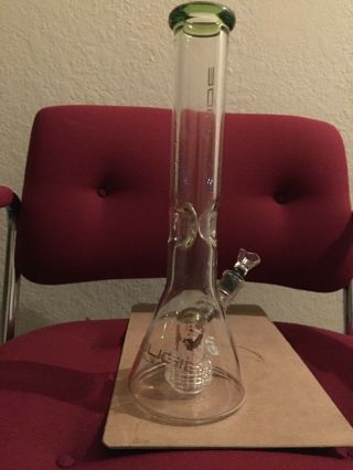 15 " Inch Hookah Water Pipe Bougie Glass Bong Smoking Pipe W/ Ice Catcher 5 " Bowl