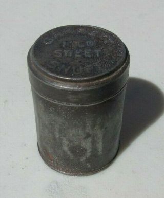 Vintage Garrett Mild Sweet Snuff Tin Container Round With Lid