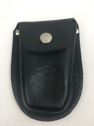 Harley Davidson Motorcycles Leather Lighter Pouch Black