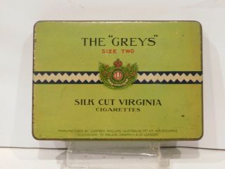 The " Greys " Silk Cut Cigarette Tin,  Godfrey Phillips Melbourne