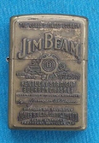 Vintage Brass Jim Beam Zippo E Xv Lighter
