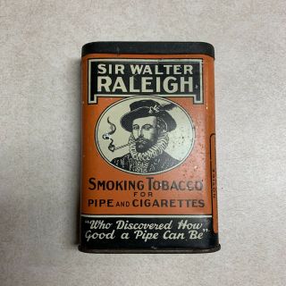 Sir Walter Raleigh Smoking Tobacco Pocket Tin - Empty