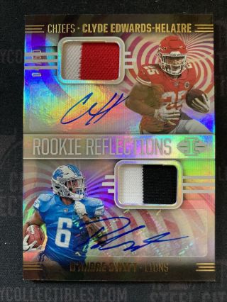 Clyde Edwards Helaire/d’andre Swift 2020 Illusions Dual Rookie Patch Auto 23/50