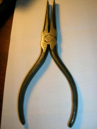 Vintage Utica Tools 6 " Duckbill Pliers No.  650 - 6 Usa Rust