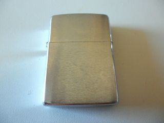 Zippo Plain Simple Vintage Lighter Brushed Chrome 1990 F Vi