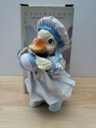 Vtg Clothtique Possible Dreams Girl Duck " Molly " Ball Figurine 4608,  Box,  1989