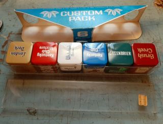 6 Vintage Kentucky Club Products Custom Pack 6 Premium Pipe Tobacco Cans Empty