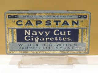 Capstan Navy Cut Cigarette Tin,  W.  D & H.  O Wills,  Sydney,  Australia