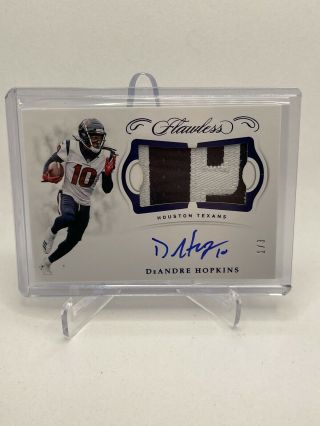 2018 Panini Flawless Deandre Hopkins Patch Auto 1/3