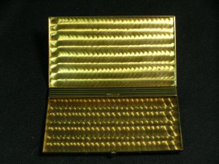 Vintage Gold Tone Wadsworth Cigarette Case with USA Map & Cities 2