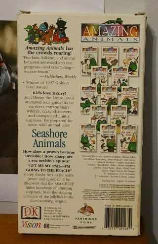 Henry ' s Animals - Seashore Animals - VHS Tape Vintage 2