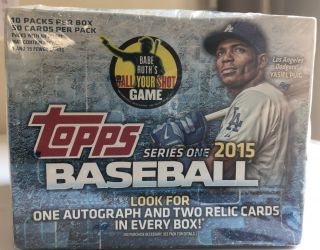 Factory 2015 Topps Baseball Cards Series One Hobby Box