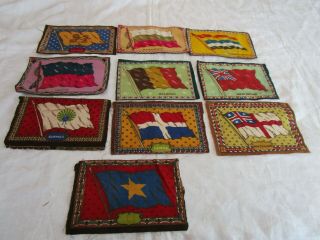 Vintage Cigar Tobacco Felts - Country Flags - Set Of 10 For Quilting?