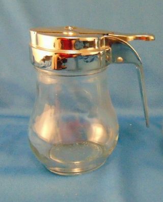 Vtg Pitcher Syrup Jar Drip Cut Style Traex Company 4 Oz Liquid Kitchen Breakfast