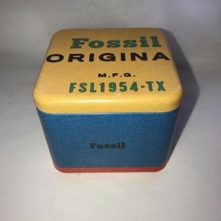 Fossil Empty Tin - Vintage Style - Watch Jewellery Collectors