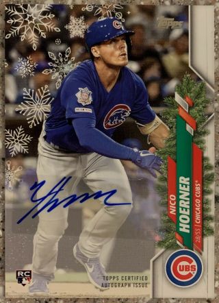 Nico Hoerner 2020 Topps Holiday Autograph /174
