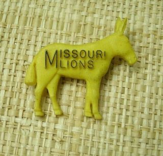 Vintage Missouri Lions Yellow Mule Pin University Of Central Missouri 1950s Ucm