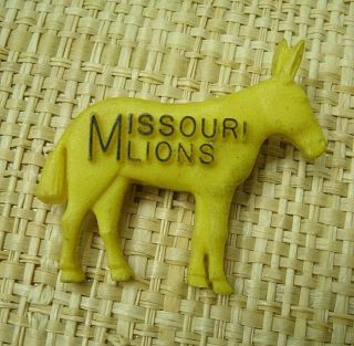 Vintage Missouri Lions Yellow Mule Pin University of Central Missouri 1950s UCM 2
