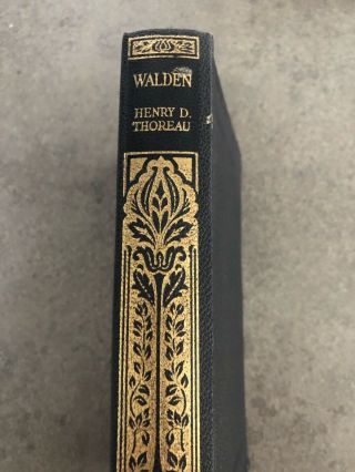 Vintage Hardback Book Walden Or Life In The Woods - Thoreau Riverside Literature