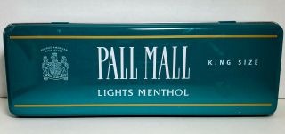 Pall Mall Menthol Kings Metal Cigarette Collectors Tin W Hinged Lid