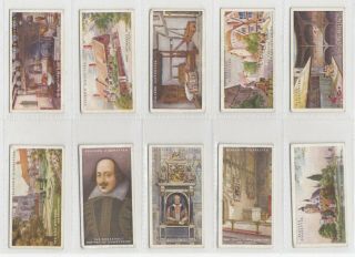 Full Set Of 25 William Shakespeare Cards From 1917 Shakespearean Series Wills