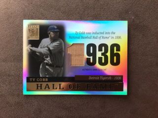 2004 Topps Tribute Hof Game Bat Card Of The Great Ty Cobb