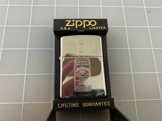Vintage 1995 Jim Beam Bourbon Bottle High Polish Zippo Lighter Mib