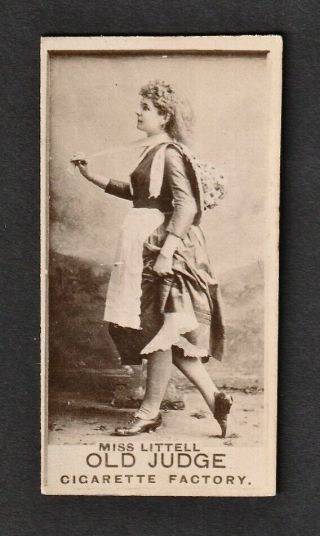 N171 Beauties: Miss Little: Goodwin Old Judge: Tobacco Cigarette Card C.  1886